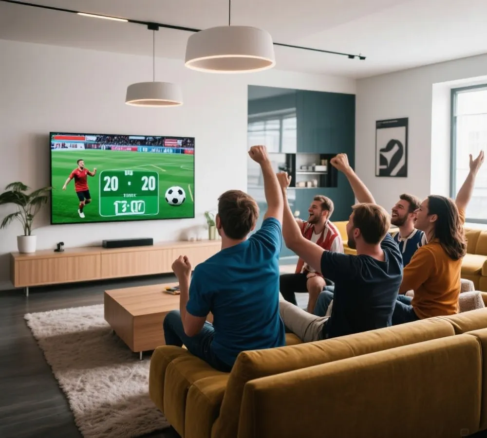 觀眾關注即時比分與賽事結果示意圖